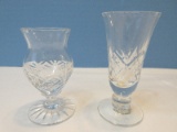 2 Collectors Edinburg Crystal Glass Co. The Masters Miniatures Collectibles 3 1/4