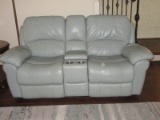 Awesome Jiaxing Friends Furniture Co. LTD Modern Design Oversized Gray Leather Loveseat