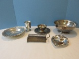 Group - Silverplate Footed Sauce Bowl w/ Underplate, Paul Revere Replica Footed 8