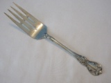 Classic Towle Sterling Old Master Pattern 1942 Glossy Finish Medium Solid Cold Meat Fork