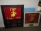 FMF US Marine Corps Battalion Commander John Valentin Plaque w/Patches, Coins, Flag