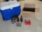Igloo Polar Roller Cooler, Brewcraft Wing Bottle Capper, Amber Glass Bottles w/Caps