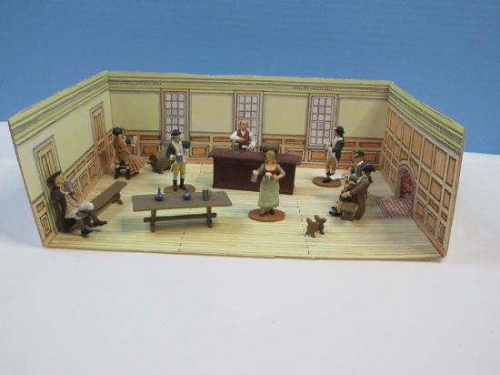 Colonial Classic Tavern Miniature Pub Scene w/ Cast Metal Frontline 2/ 1/4"