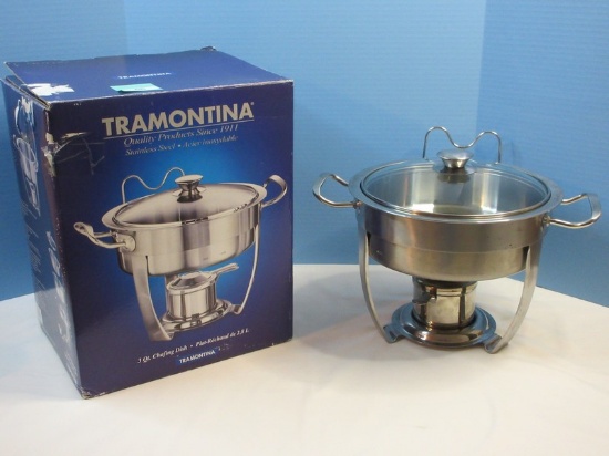 Tramontina Stainless Steel 3 Qt Chafing Dish w/Burner