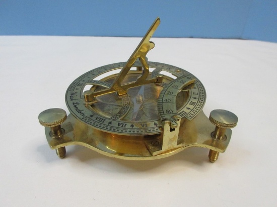 West London Marine Compass 3"  Brass Sundial Compass