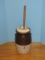 Early Pottery Stoneware #3 Gallon Churn Stamped Cobalt Blue Heart