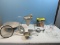 Vintage Kitchenware Ekco Hand Mixer Beater, Aluminum Pivot Pedestal Cakestand