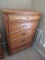 Lexington Tiger Oak 5 Drawer Chest of Drawers