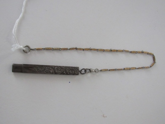 Sterling Silver Pencil Holder w/chain