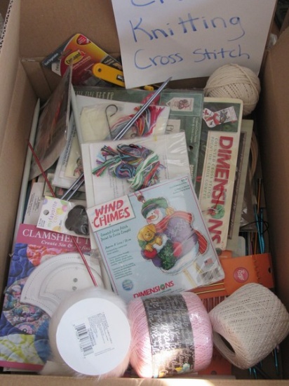 Sewing, Crochet, Knitting, Cross Stitch Lot