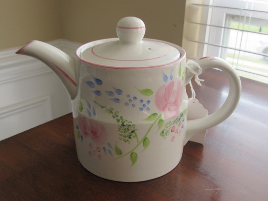 Ellgreave Ceramic Floral Design Hot Tea Pitcher