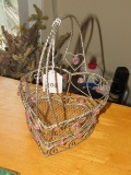 Wire Heart Design Basket