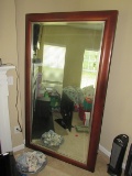 Bernhardt Cherry Wood Huge Rectangular Floor Mirror