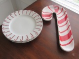 Mikasa/Sleigh Bell Bistro Candy Cane Plate lot