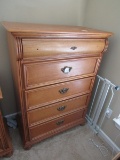 Lexington Tiger Oak 5 Drawer Chest of Drawers