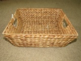 Brown Plastic Woven Basket