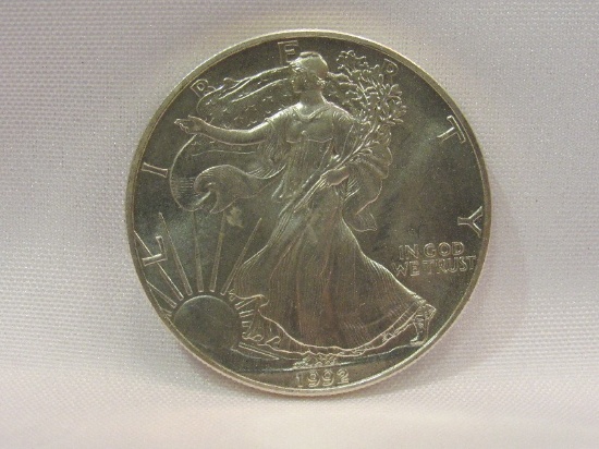 1992 1oz Walking Liberty Pure Silver Coin