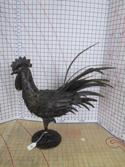 Tall Black Metal Lawn rooster