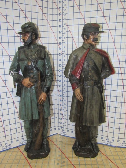 2 Plaster Soldier Statue