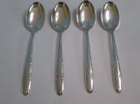 STERLING Set of 4 Towle Silver Madeira Pattern #1948 Sterling Flatware Classic Floral Foliage Design