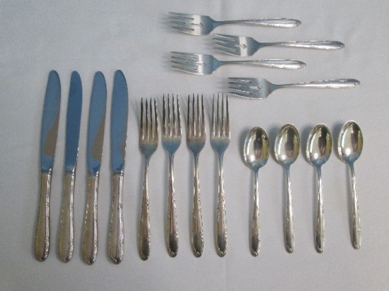 STERLING-16pc. Towle Silver Madeira Pattern #1948 Sterling Flatware Classic Floral Foliage Design