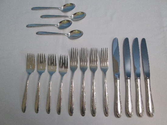 STERLING -16 pc. Towle Silver Madeira Pattern #1948 Sterling Flatware Classic Floral Foliage Design