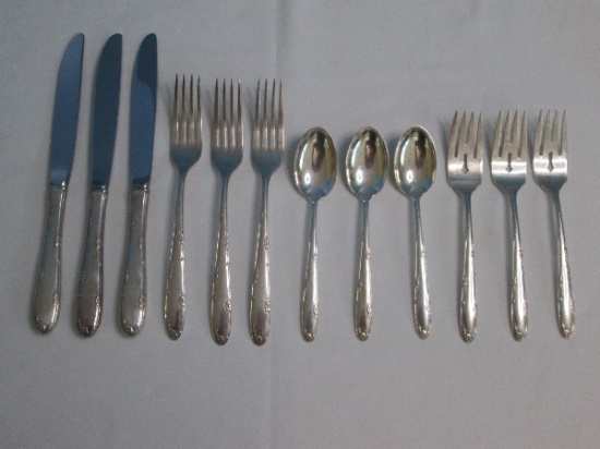 STERLING -12 pcs. Towle Silver Madeira Pattern #1948 Sterling Flatware Classic Floral Foliage Design