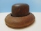 Rare find Antique Wooden Hat Block Form Mold and Brim Marked Grand