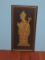 Saint Thomas of Canterbury Finely Engraved Brass Rubbing on Black Background 2 Tone Frame