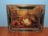 Crown Fine Arts Charming Pair of Bunny Rabbits and Guinea Pig Canvas Giclee Print