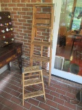 Wooden Folding Step Ladder 2 Ft. and a Frame Wooden 5 ft. Ladder