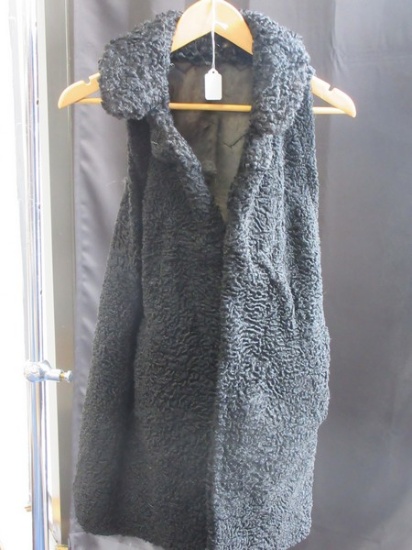 Vintage Curly Lamb Fur Vest