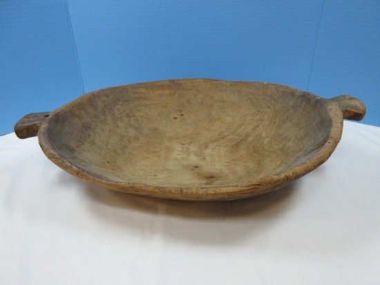 Rare find Treenware Wooden Dough Bowl Turtle Shape 22" x 14" Normal Wear