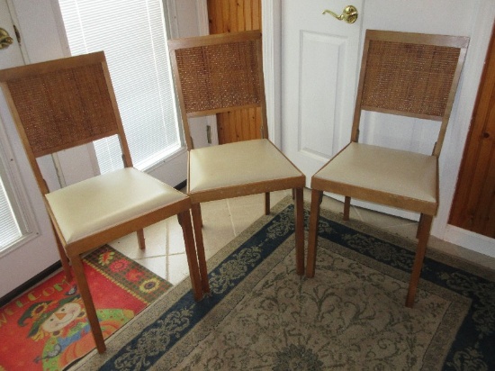 Rare Find Set 3 Leg-O-Matic Maple Wood Folding Chairs Feb. 1968 Commonly Used Camper