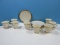 14 pcs. Lenox China Eclipse Pattern Black Band Gold Scrolls 8 1/8
