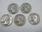 5-1958-D Washington Silver Quarters Denver Mint Mark 90% Silver