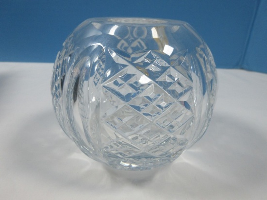 Waterford Crystal Ronan Pattern 3 1/2" Cupped Rose Bowl Retail: $89.99