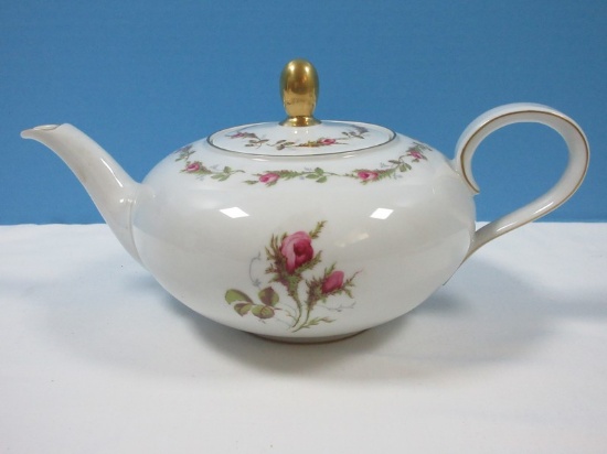 Escenbach Moss Rose Pattern Center Rose Garland Border Design Teapot and Lid Retired