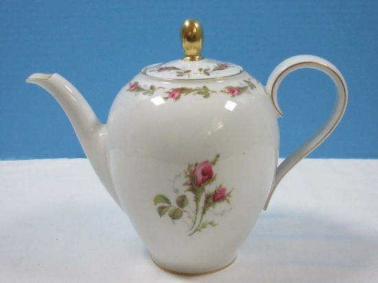 Escenbach Moss Rose Pattern Center Rose Garland Border Design Coffee Pot and Lid Retired