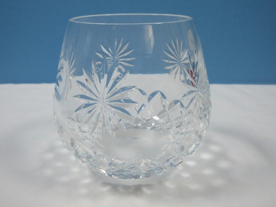 Waterford Crystal Stunning Star Brust and Diamond Pattern Cupped Vase/Votive Candleholder