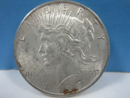 1923 Early Peace Silver Dollar Philadelphia No Mint Mark 90% Silver