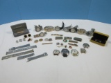 Men's Fashion Jewelry Collection Wrist Watches, Cuff Links, Money Clip, Lapel Pins, Tie Tacks etc