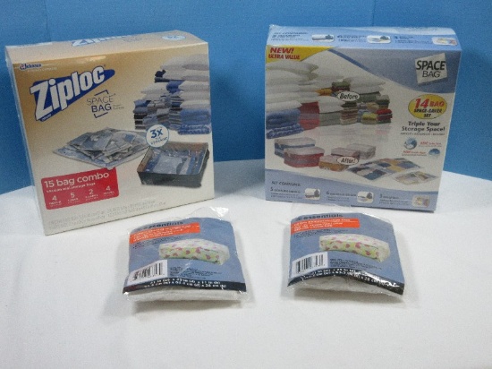 Ultra Value Space Bag Storage 14 Bag Space Saver Set Ziploc 15 Bag Combo Set