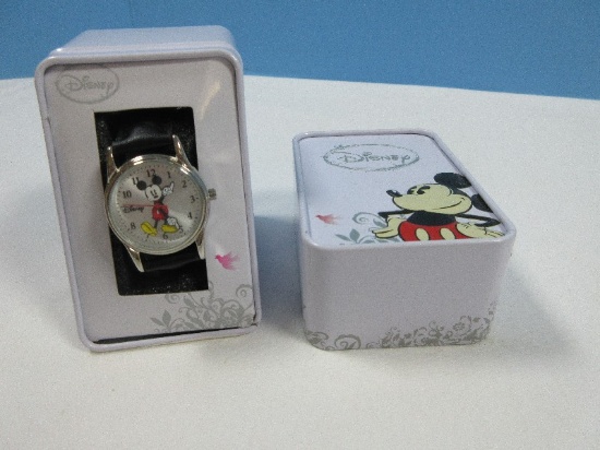 Walt Disney Mickey Mouse Accutime Watch Corp. Wrist Watch w/Moving Arm NIB
