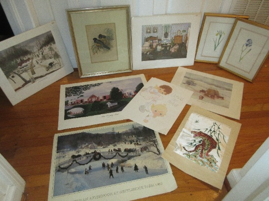 Artwork Lot 2 Signed Botanical Webb Garrison Limited Edition Litos, Artist Gould Trogon Perched