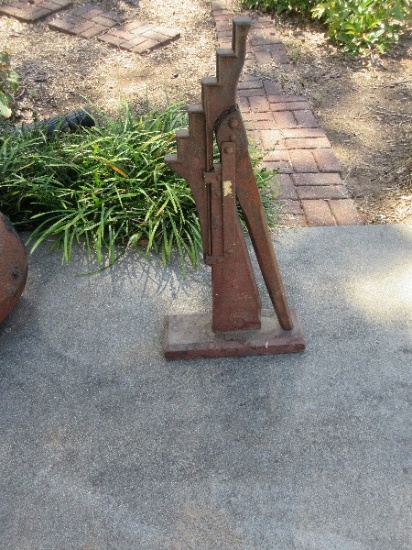 Antique Wagon Carriage Buggy Jack Wooden & Metal Composition 30"H