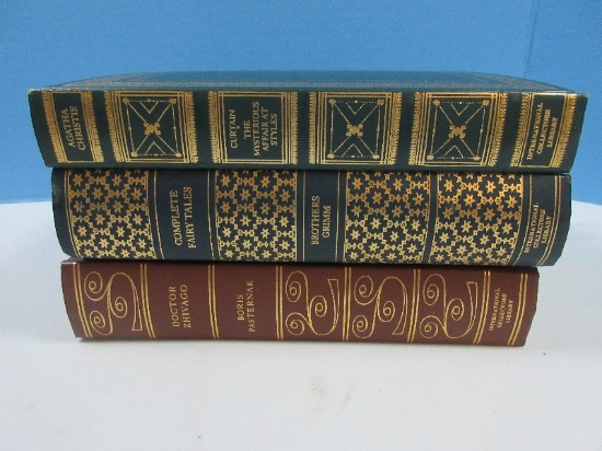 3 International Collectors Library Books Brothers Grimm Complete Fairy Tales, Agatha Christie