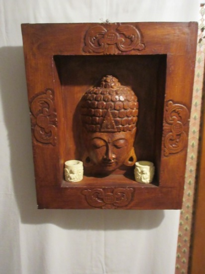 Marvelous Artistic Collection of Balinese Hand Crafted Masterpiece Buddha Head In Shadow