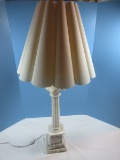 Beautiful Alabaster Stone Carved Grecian Column on Plinth Overall 34