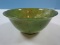 Rare Find Carved Chinese Jade Bowl Footed Flared Rim.  Approx 2